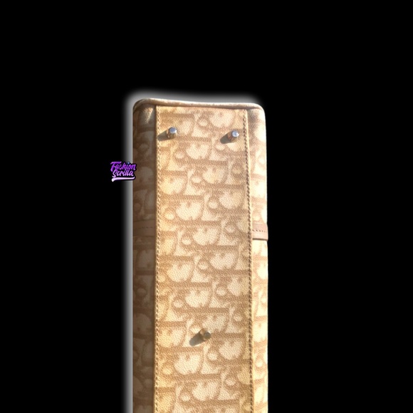 Christian Dior Beige Y2K Girly Flower Monogram Trotter Logo Leather Handbag - Picture 12 of 17